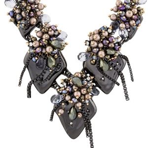 Alexis Bittar peacock cluster bib